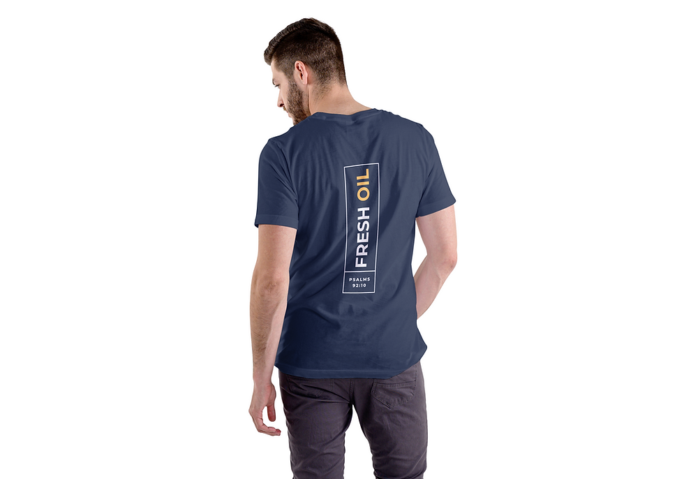 Thumbnail: FRESH OIL Unisex T-Shirt - Navy (Bella + Canva)