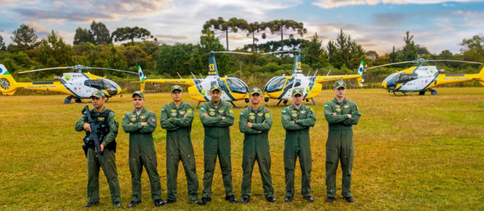 Policia no ar no Paraná.