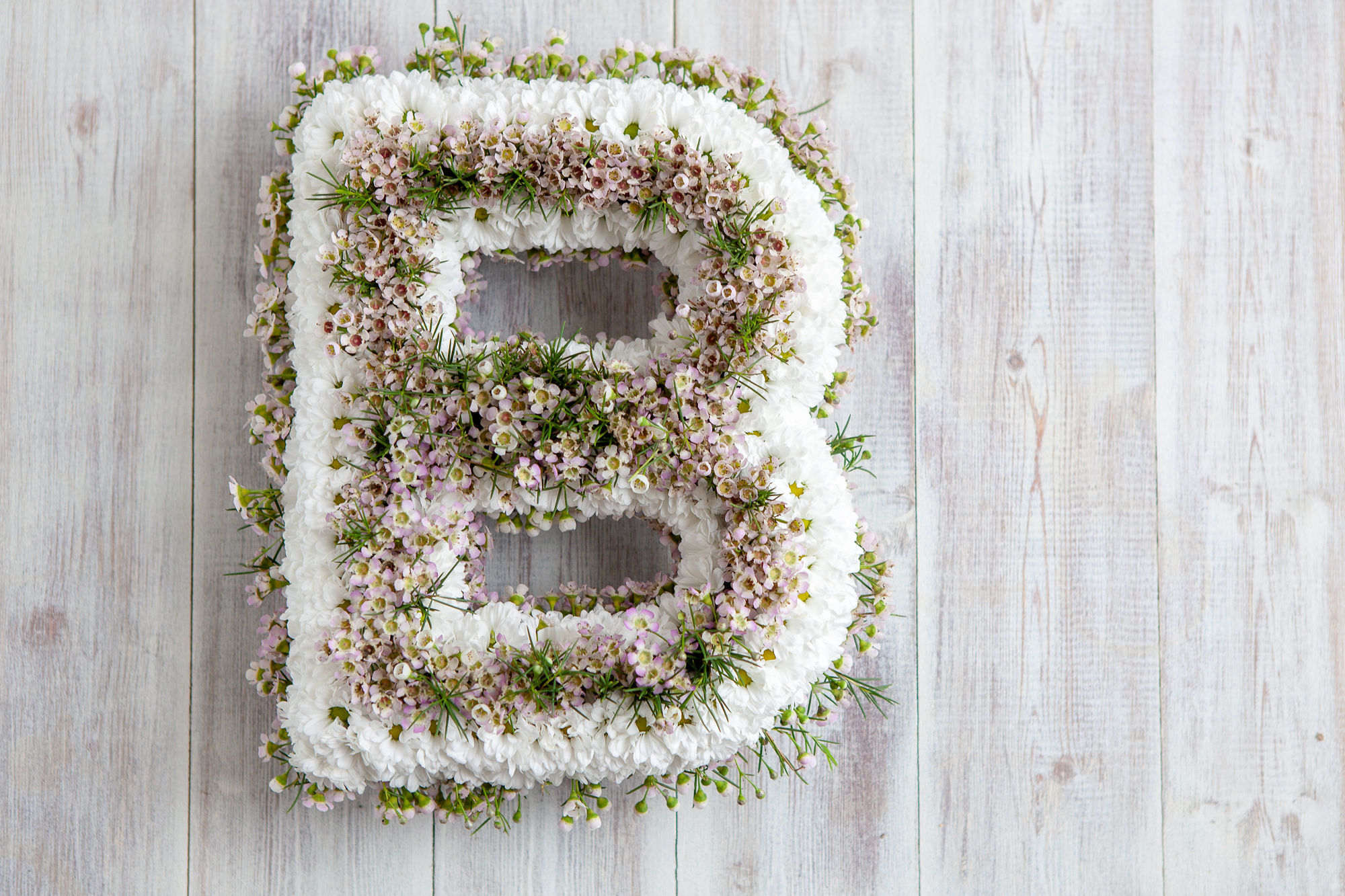 "Based" Floral Letter Tribute - Funeral Flowers Tribute
