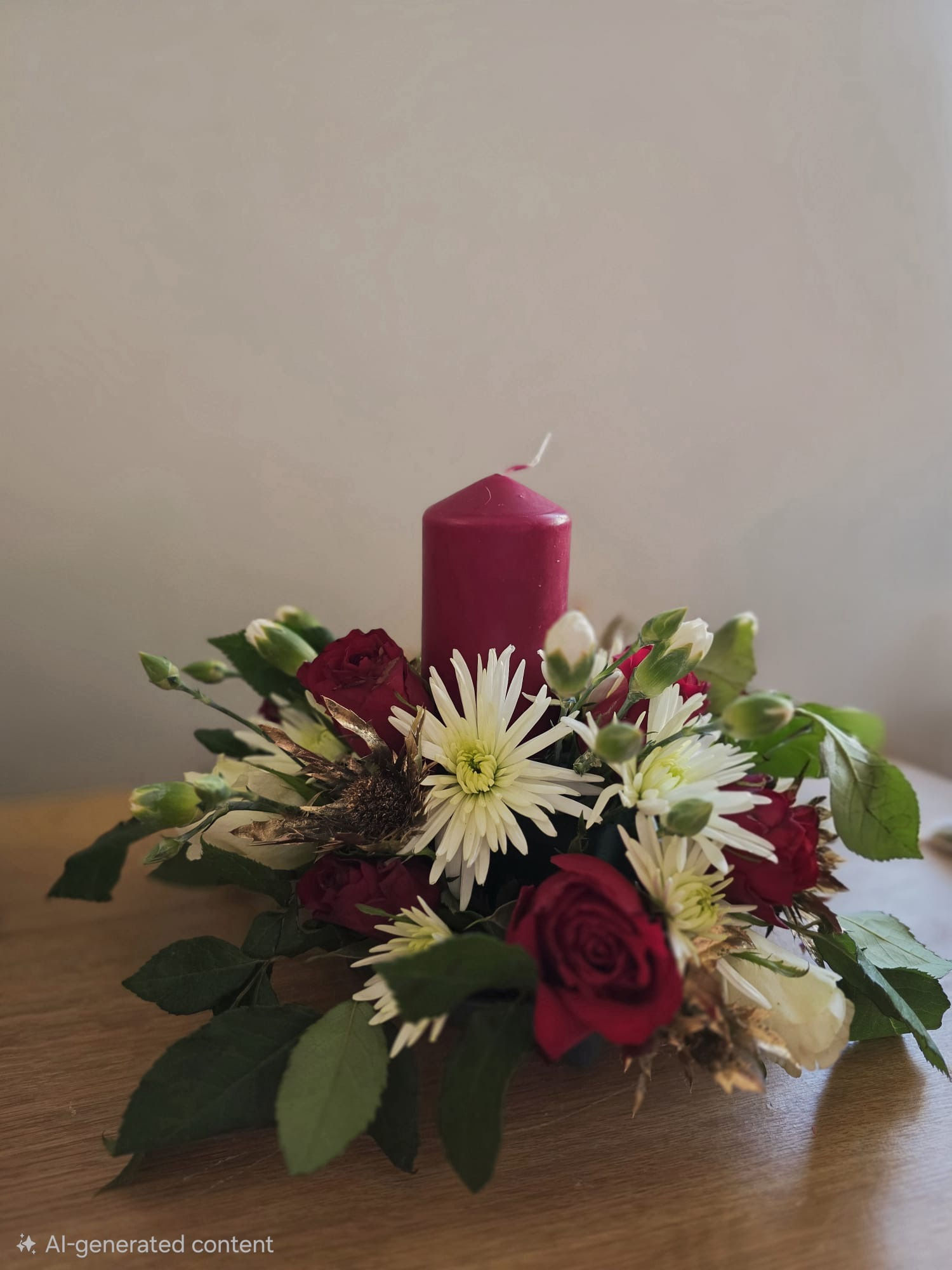 Christmas Centrepiece - Pillar Candle Arrangement
