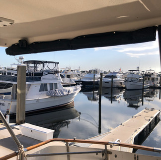 Shade is rolled up and out of the way