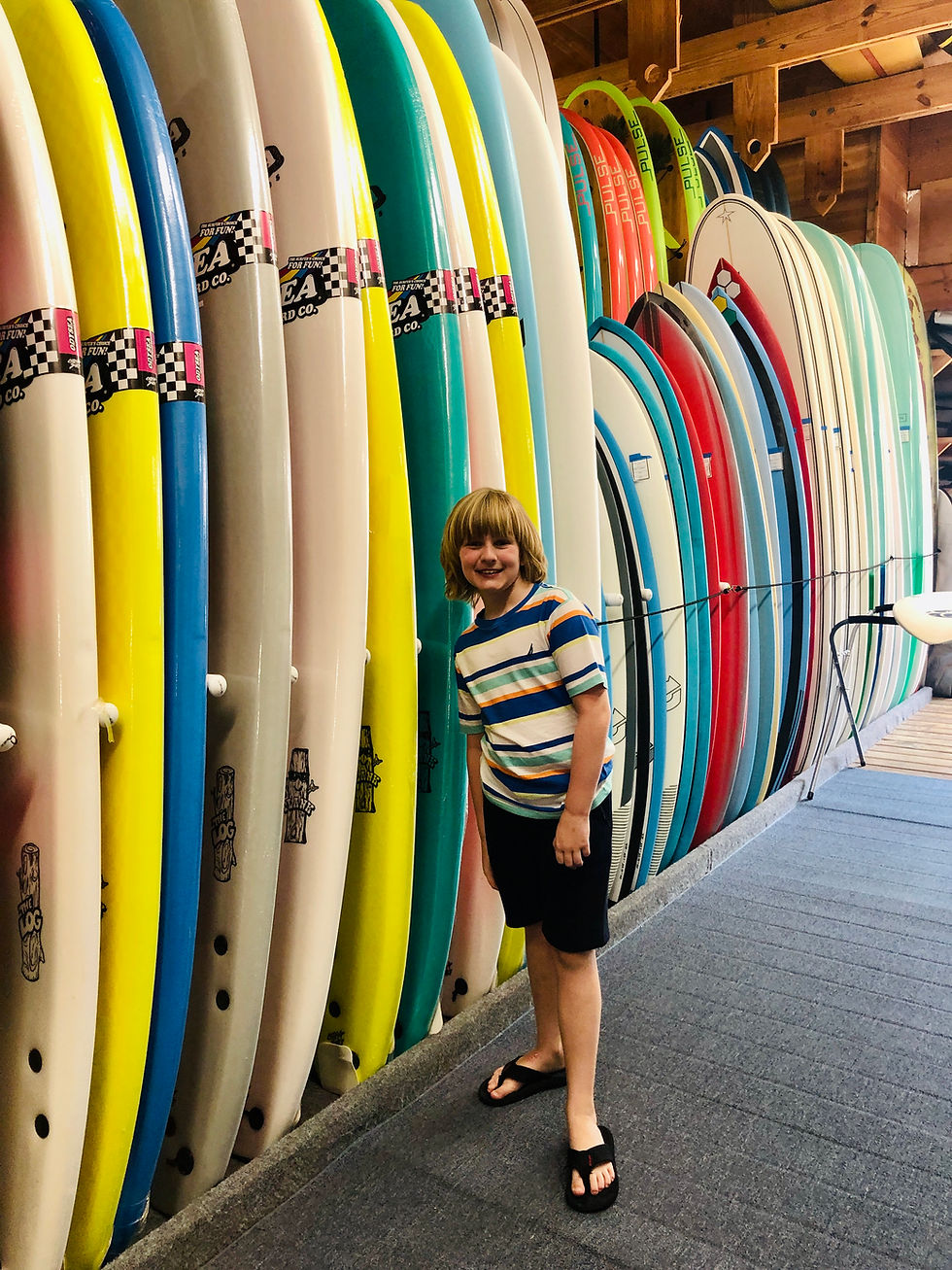 Surf boards at Suncoast