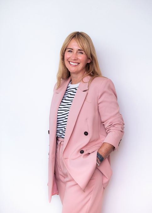 Woman poses for company portrait photographer in Teesside