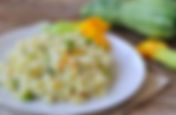 Risotto con pistilli e fiori di zucchina