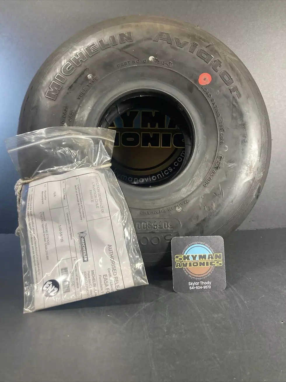 Thumbnail: Michelin Aviator 5.00x5 6 Ply Aircraft Tire - 071-312-0