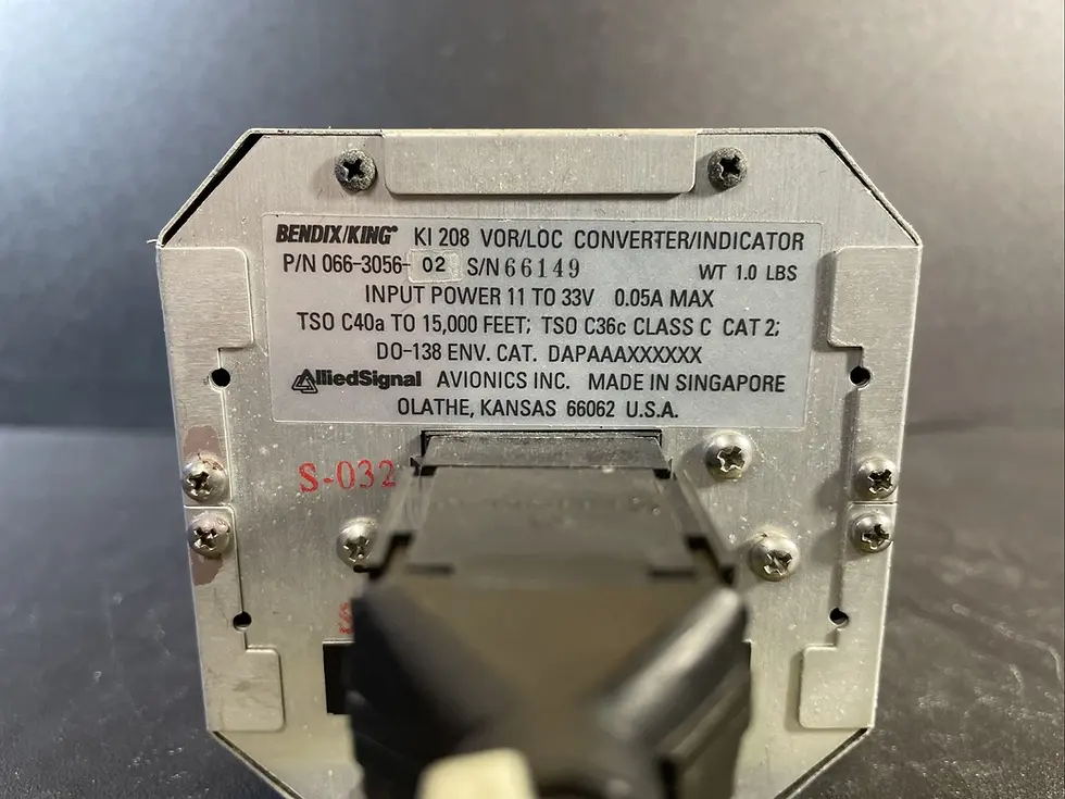 Thumbnail: Bendix King KI 208 VOR/LOC Indicator