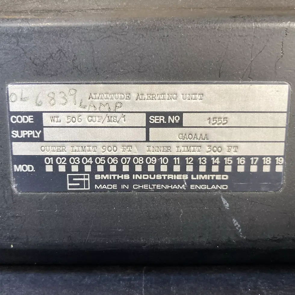 Thumbnail: Smiths Altitude Alerting Unit WL 506 CUF/MS/1