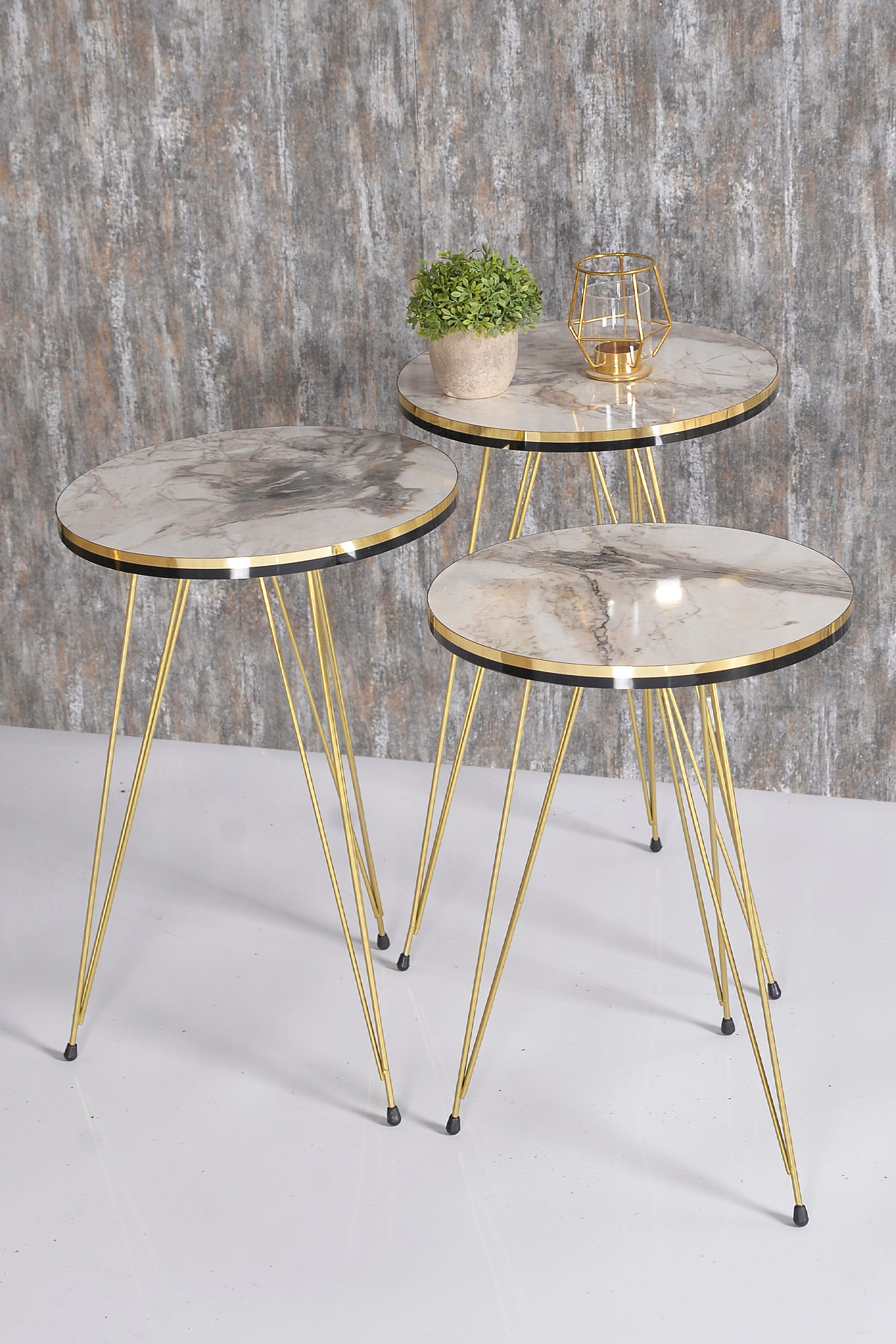 Serving Coffee Tables Set Of 3 Pieces, 34CM, Add Elegance To Your Home