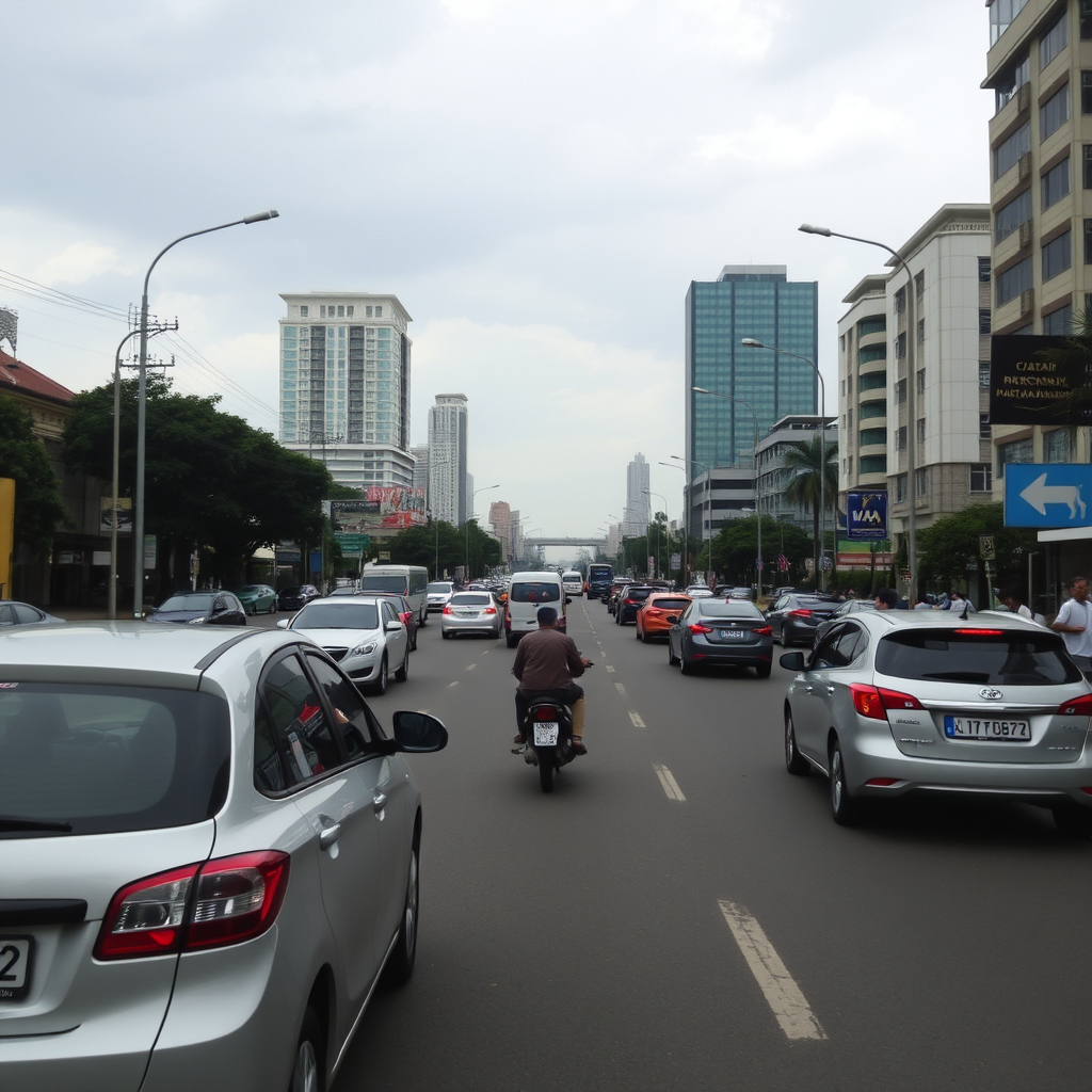 Pontianak city with traffic cars.jpg