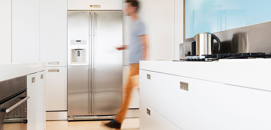man in kitchen
