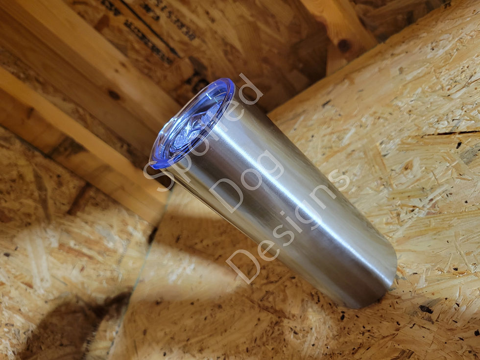 Thumbnail: 20oz Metallic Silver Skinny Sublimation Tumbler