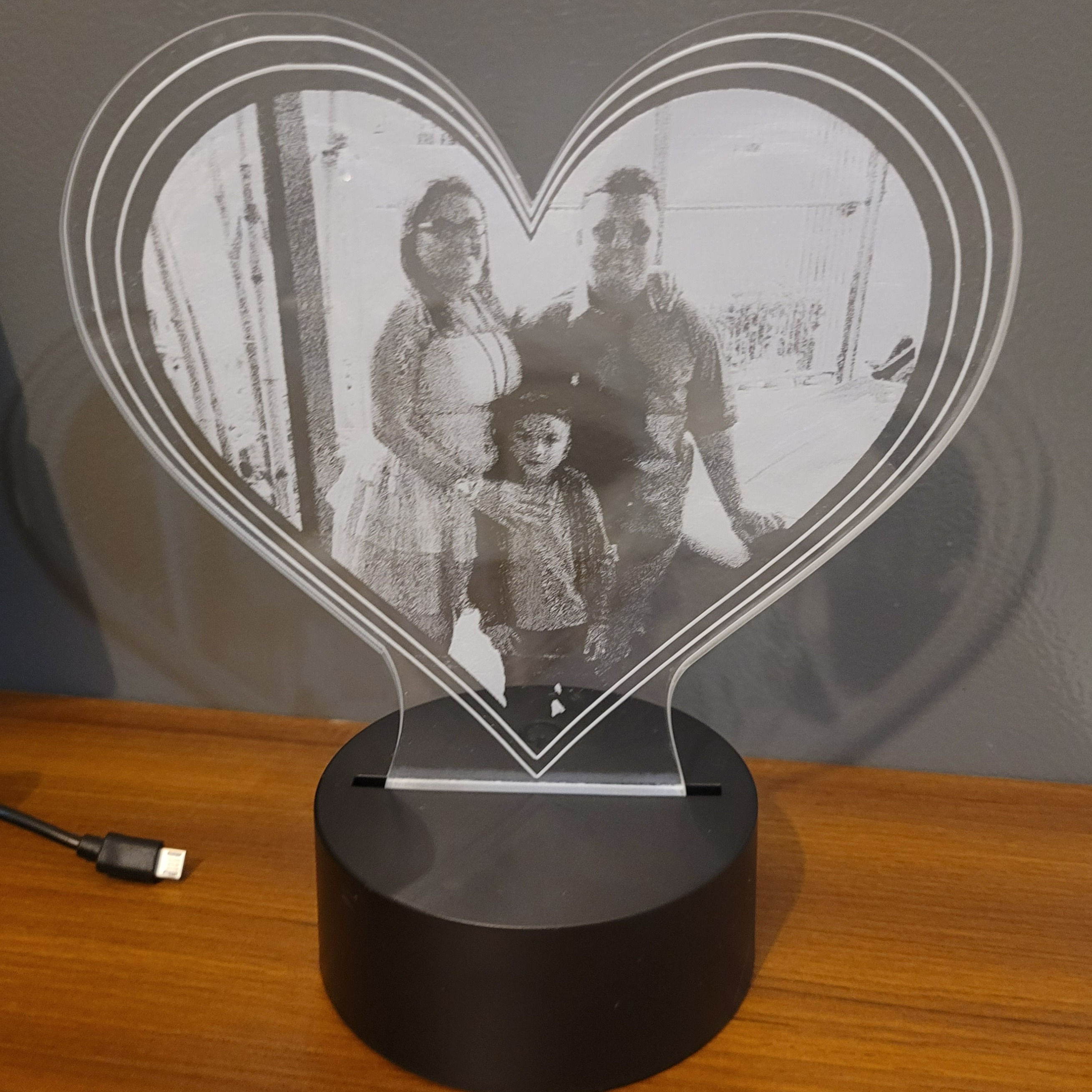 Acrylic Engraved Photo Lamp