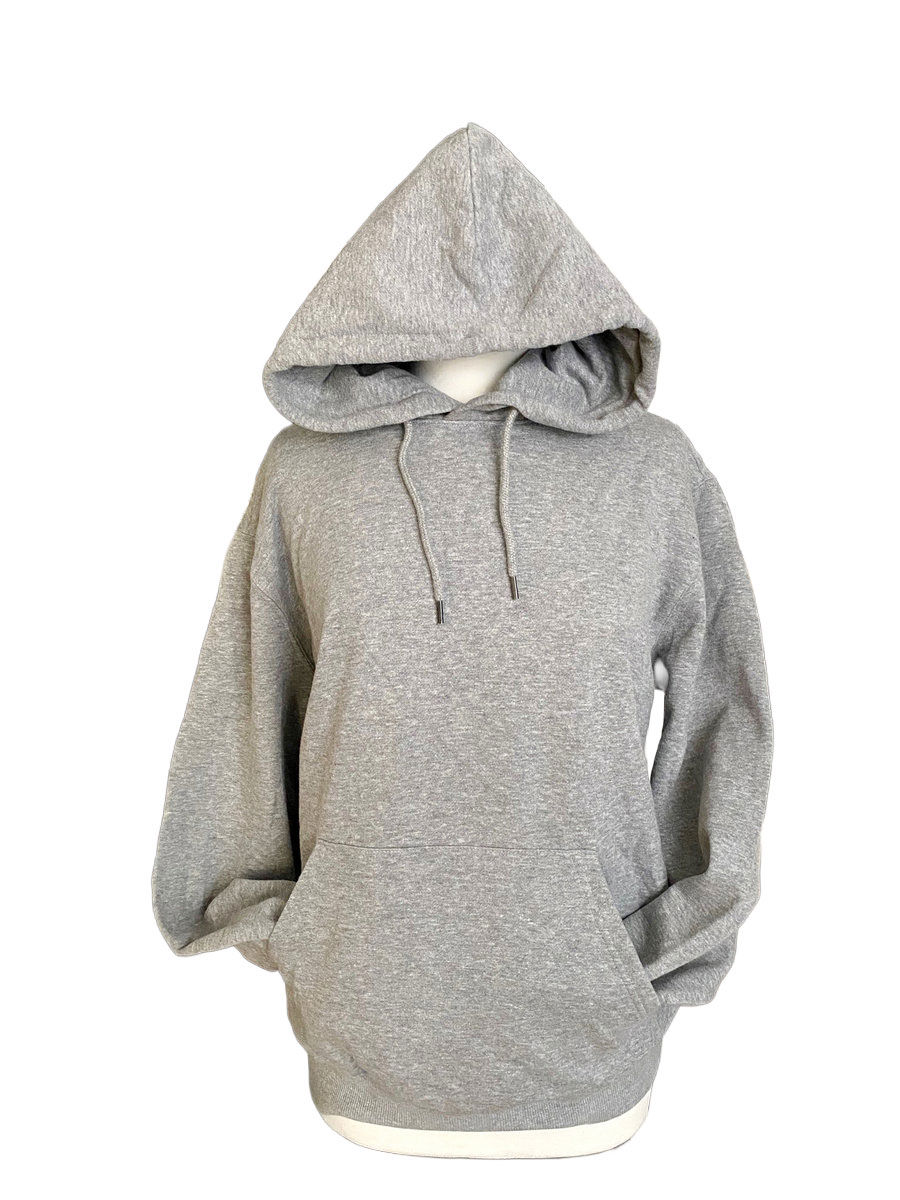 Thumbnail: A.D. Logo with Giraffe Graphic on Back Heather Grey Hoodie