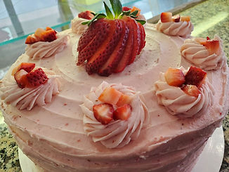Strawberry cake by Inclusions Bakery and Dessert Bar