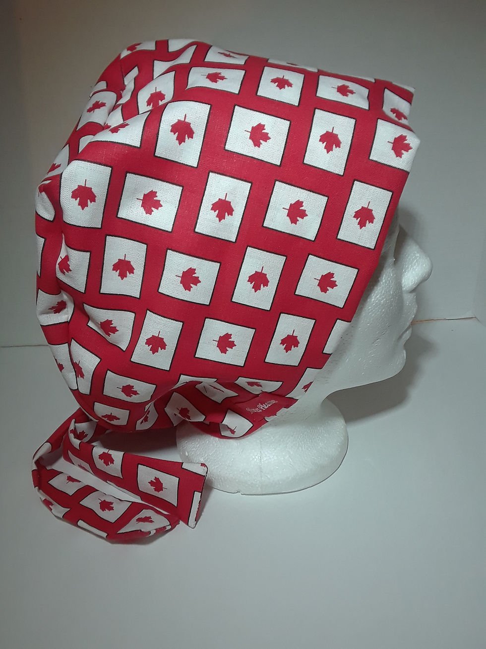 Thumbnail: Canadian Flag Scrub Cap for nurses, doctors, operating room, foot