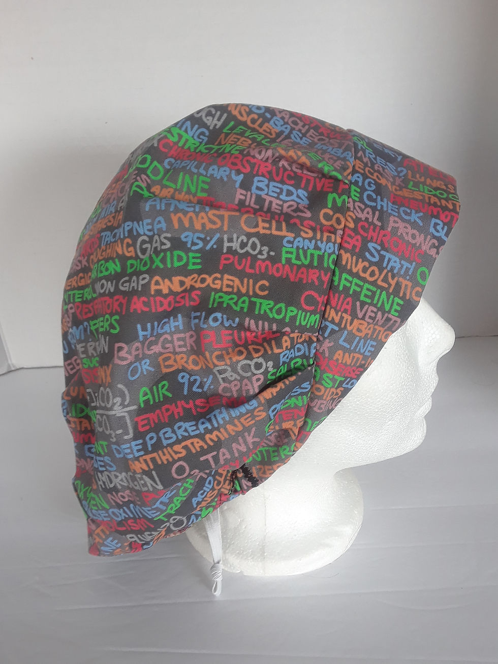 Thumbnail: Bouffant Scrub Cap with Toggle Adjuster for Nurses, Doctors, PSW