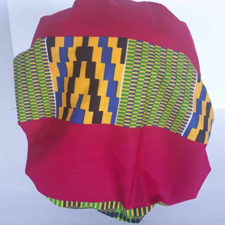 Thumbnail: Red African Stripes Nurse And Doctor Scrub Cap