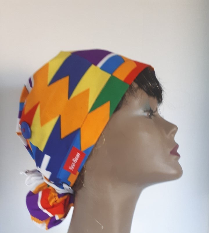 Pretty Ponytail Bouffant or Tie Back Scrub Cap for Nurses, Doctors, Operating R