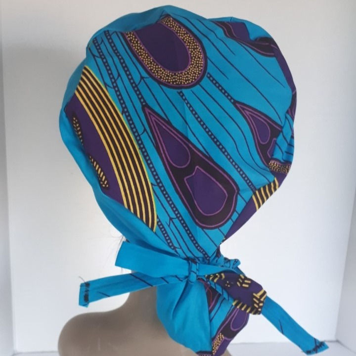 Thumbnail: Ponytail Bouffant or Tie Back Scrub Cap for Nurses, Doctors, Oper
