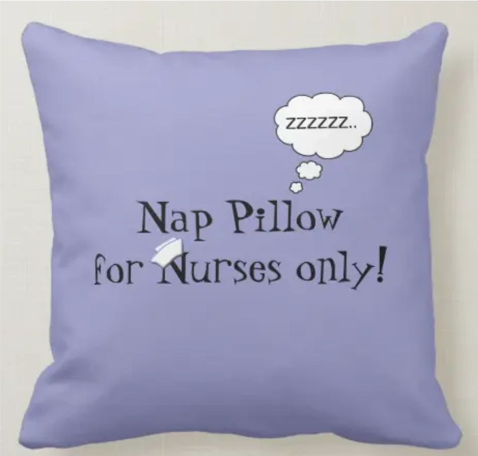Thumbnail: 16 x 16 Inches Pillow Cover - Printed on both sides, for Sleepy Nurses