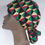 Thumbnail: African Diamonds Ponytail Bouffant or Tie Back Scrub Cap