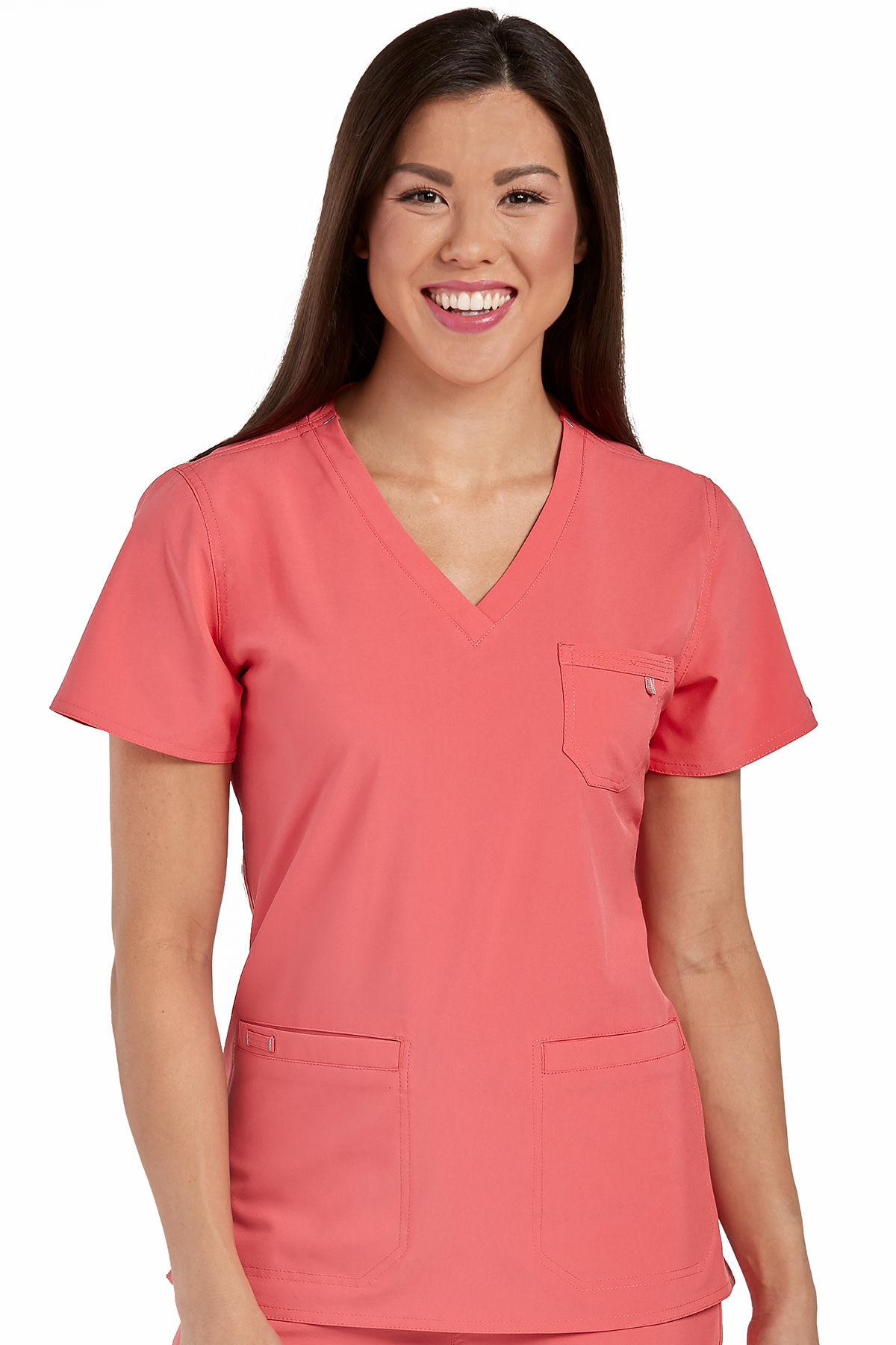 Scrubs Set Med Couture Energy  Stretch V-NECK 3 Pocket Top