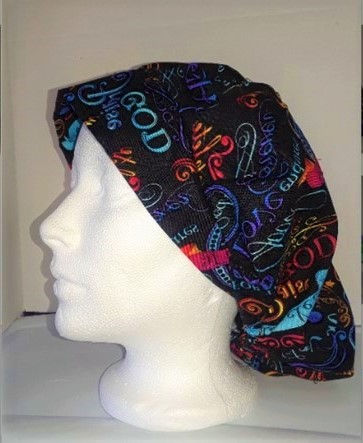 Thumbnail: Mother's Day Bouffant Scrub Cap with Toggle Adjuster, Words Of Faith