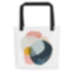 Thumbnail: Tote bag, art bag, designer bag, handbag, Overlapping shapes design
