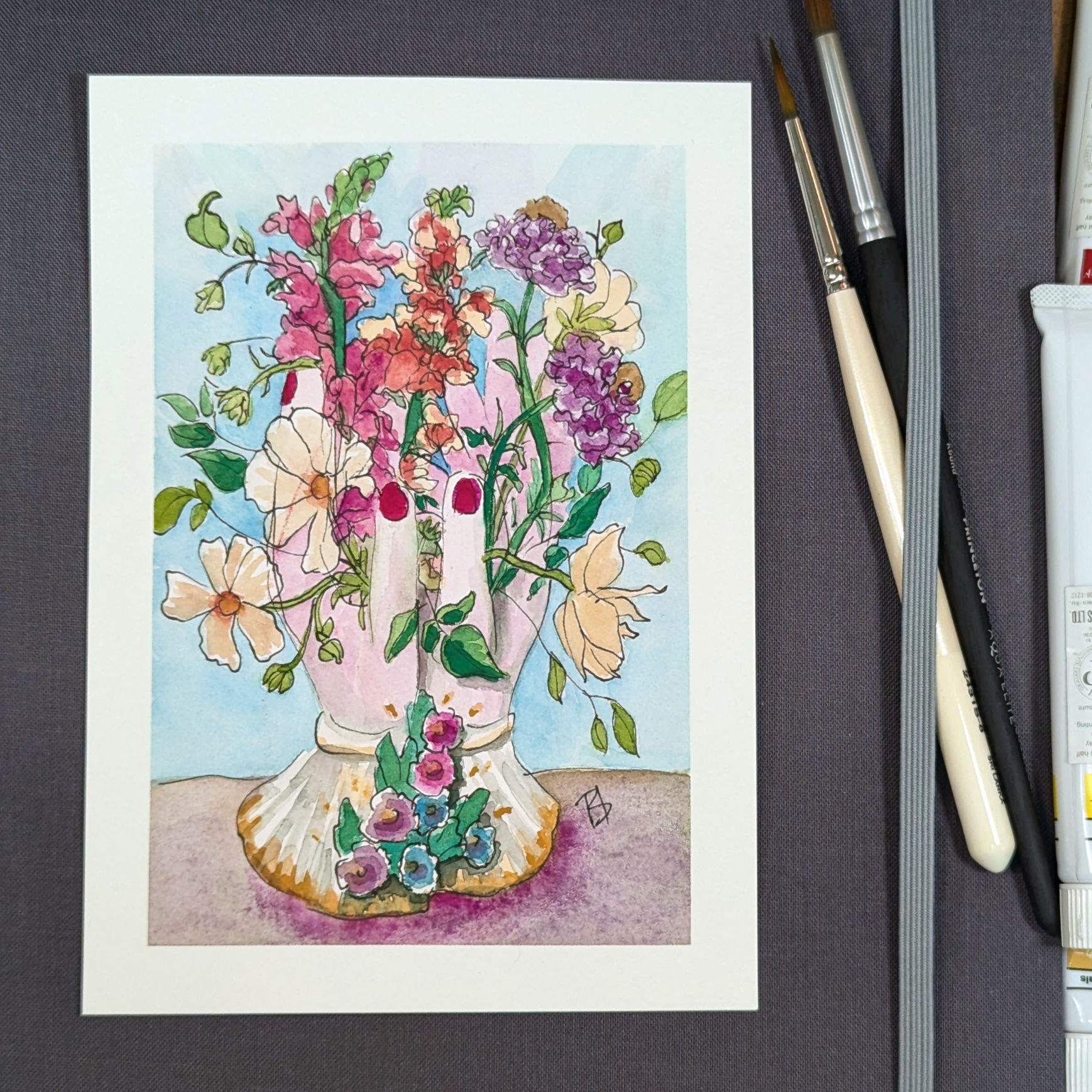 Violet - 5"x7" painting