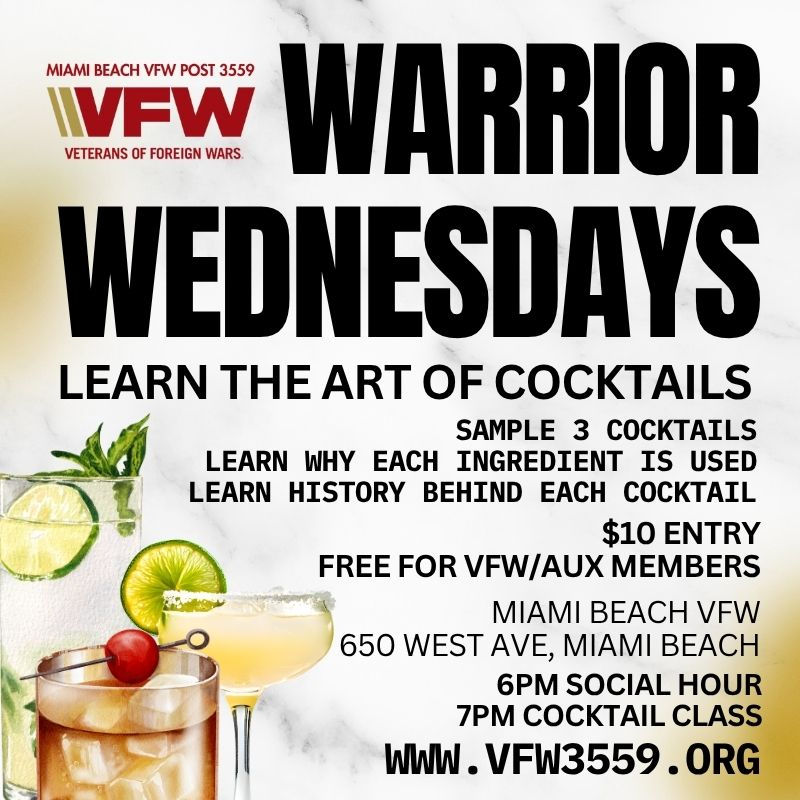 Warrior Wednesdays Cocktail Class