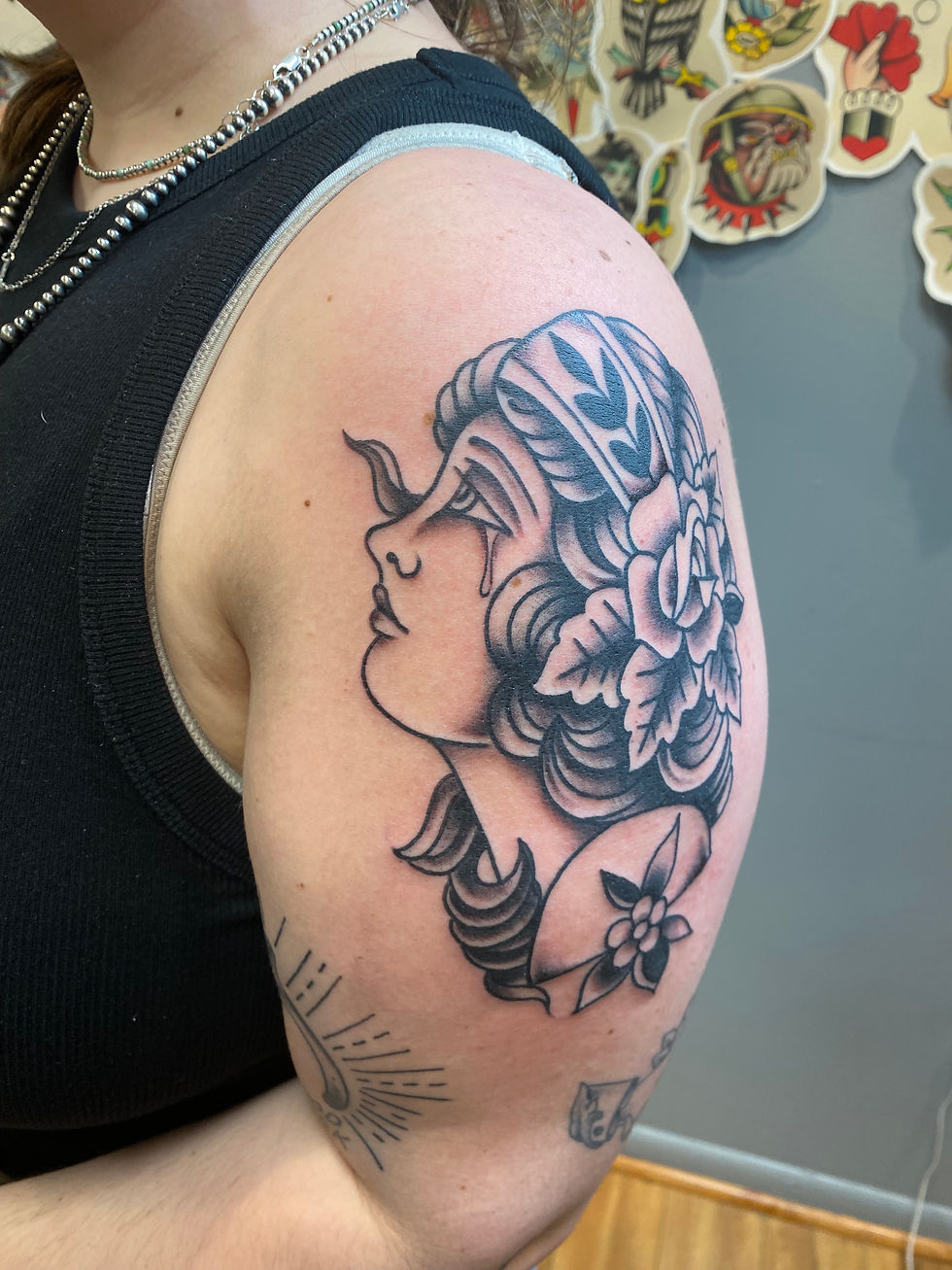 Girl Head Tattoo
