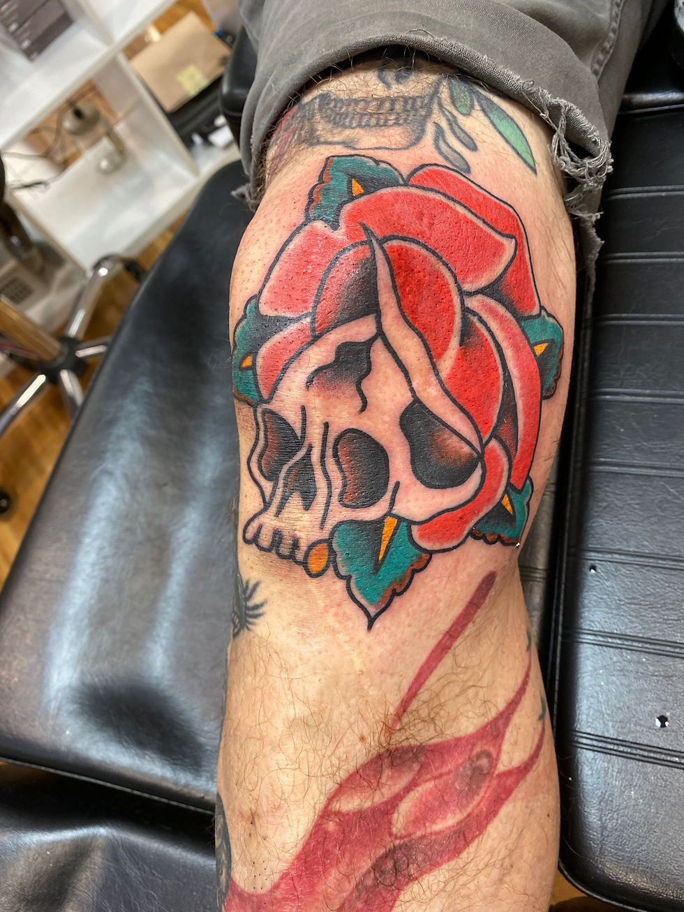 Skull Rose Tattoo