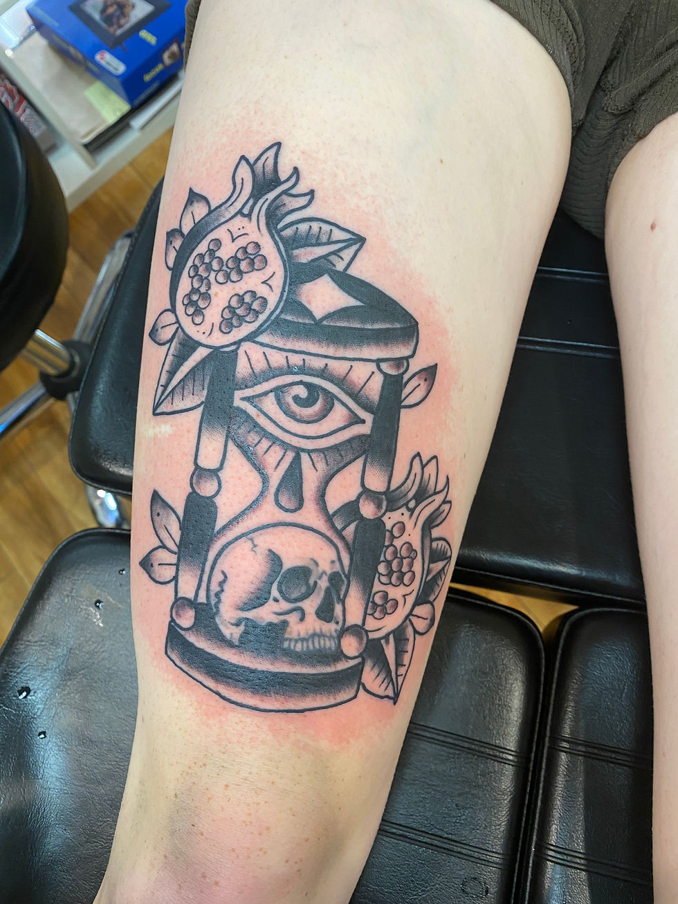 Hour Glass Cover Up Tattoo