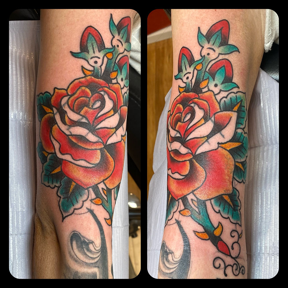 Rose Cover Up Tattoo