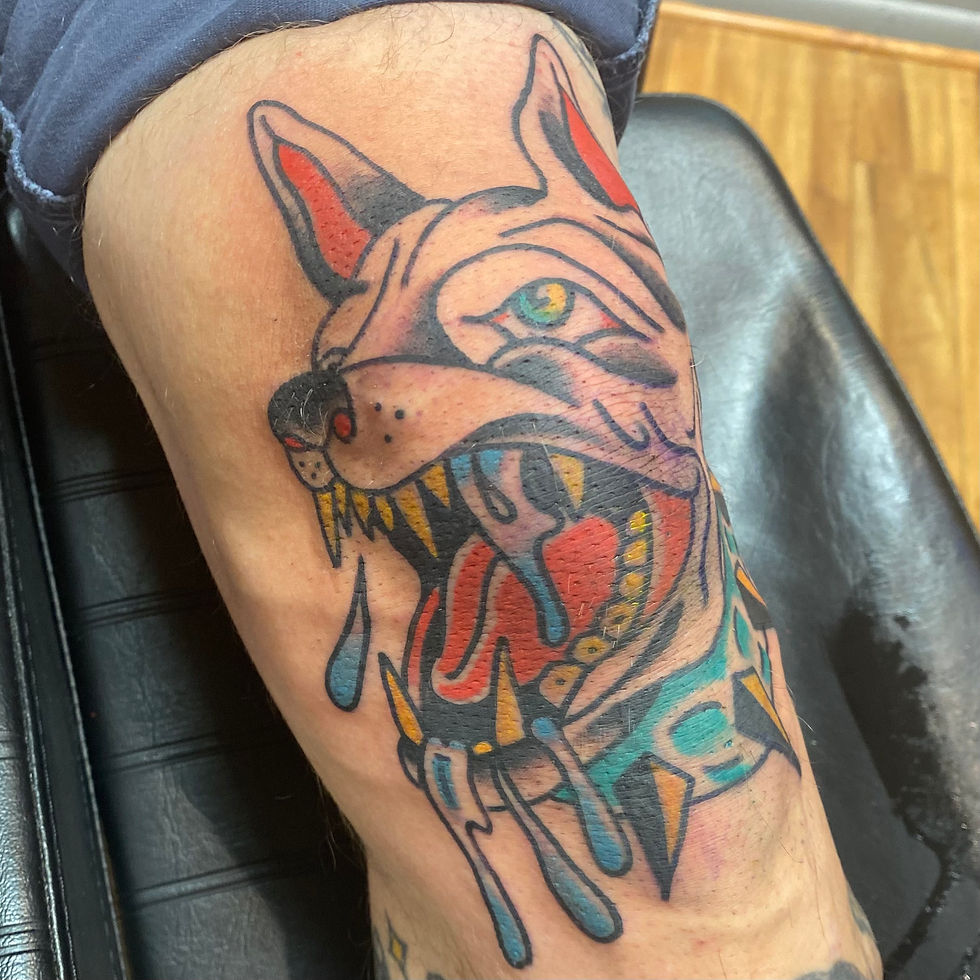 Traditional Dog Tattoo