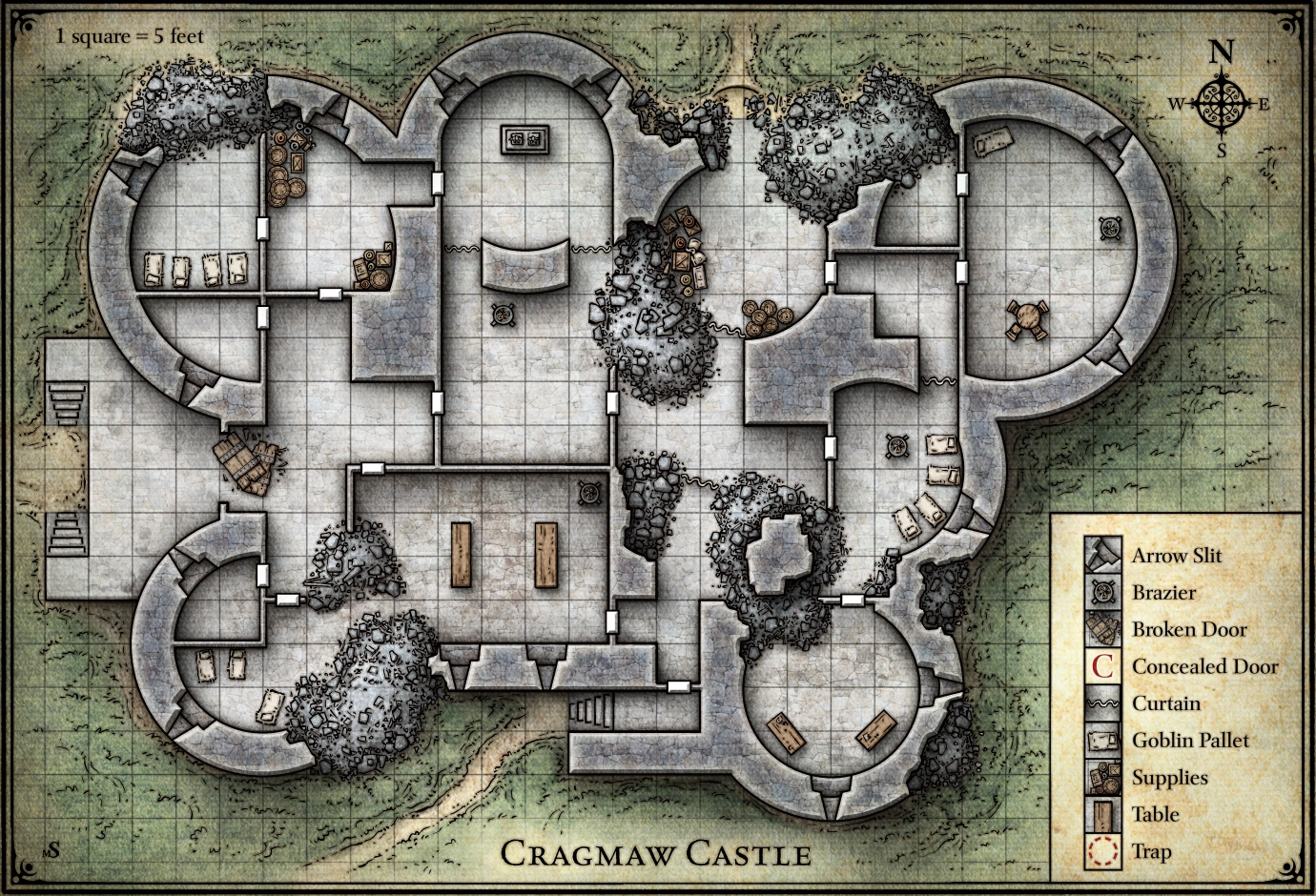 Castle map D&D