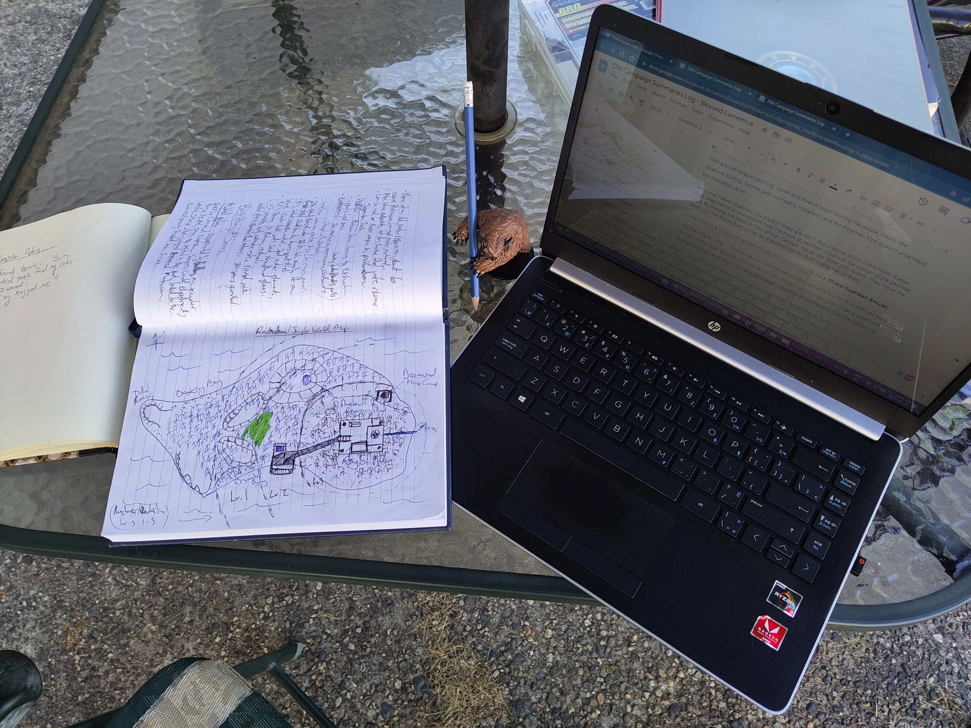 D&D taking notes hybrid approach