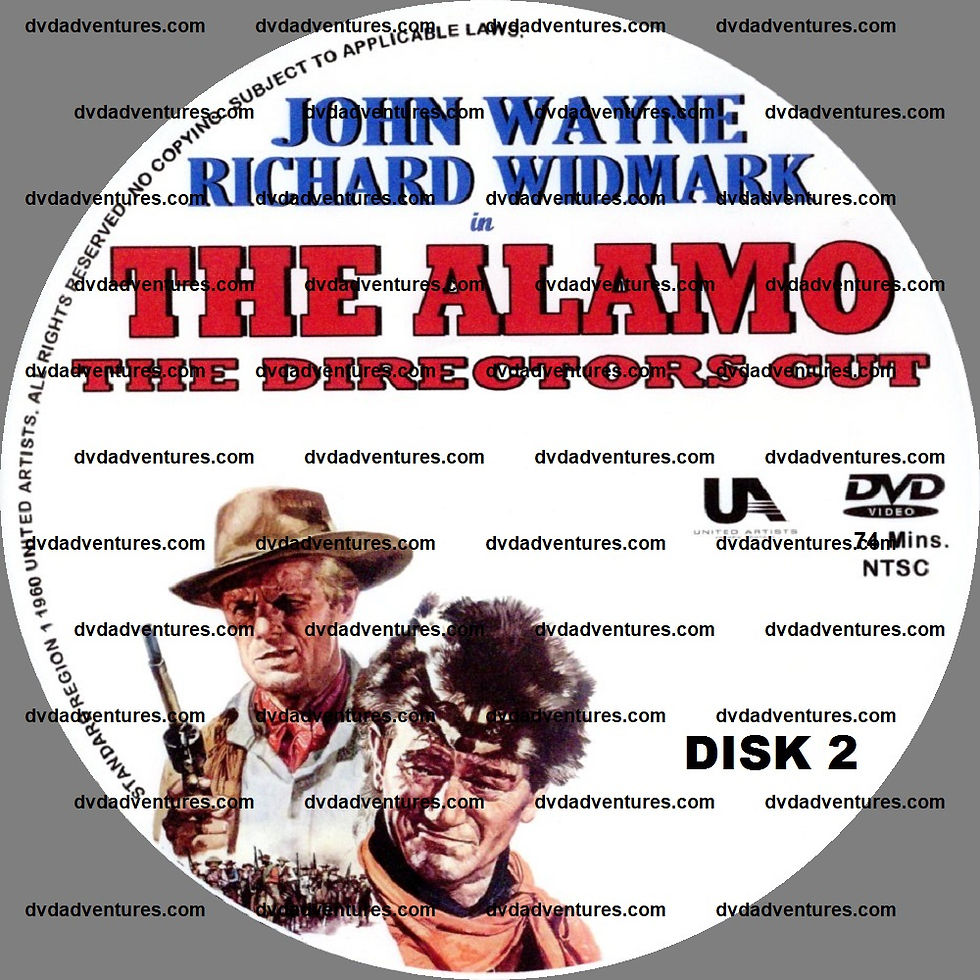 Thumbnail: The Alamo 1960 Directors Cut (dvd disk)