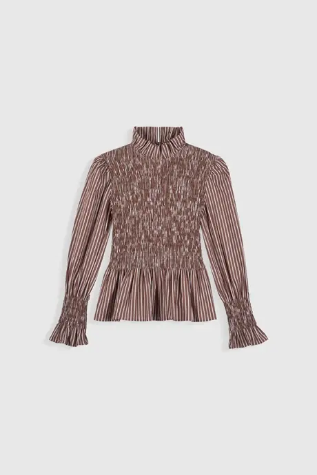 Aleria Shirt - Brown Stripes | Maria De La Orden