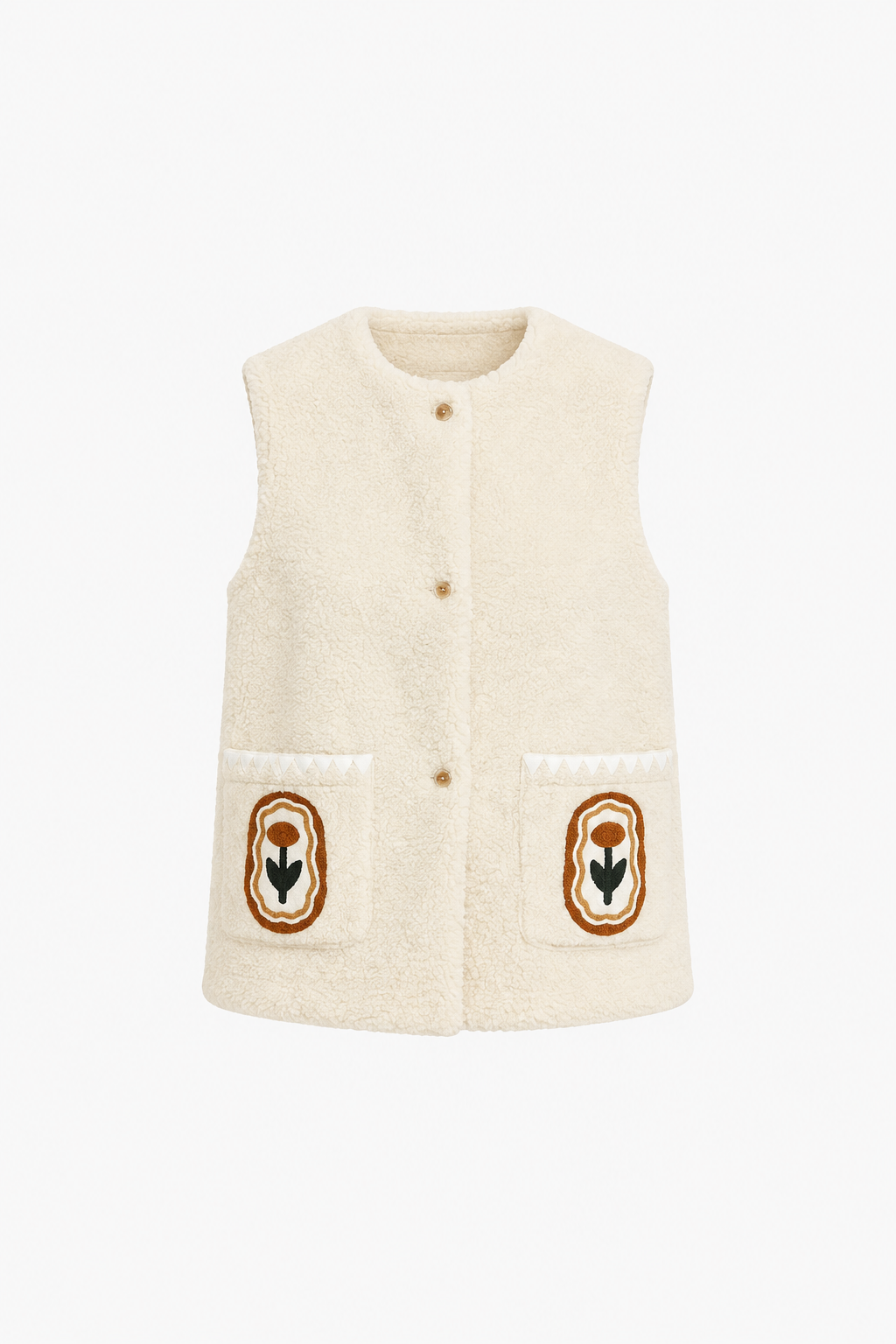 Colete Sheep Bordado - Off White | Missinclof