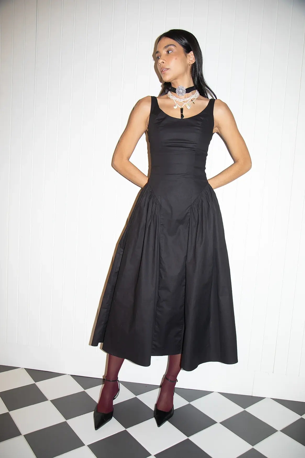 Vestido Palacete Preto Isolda