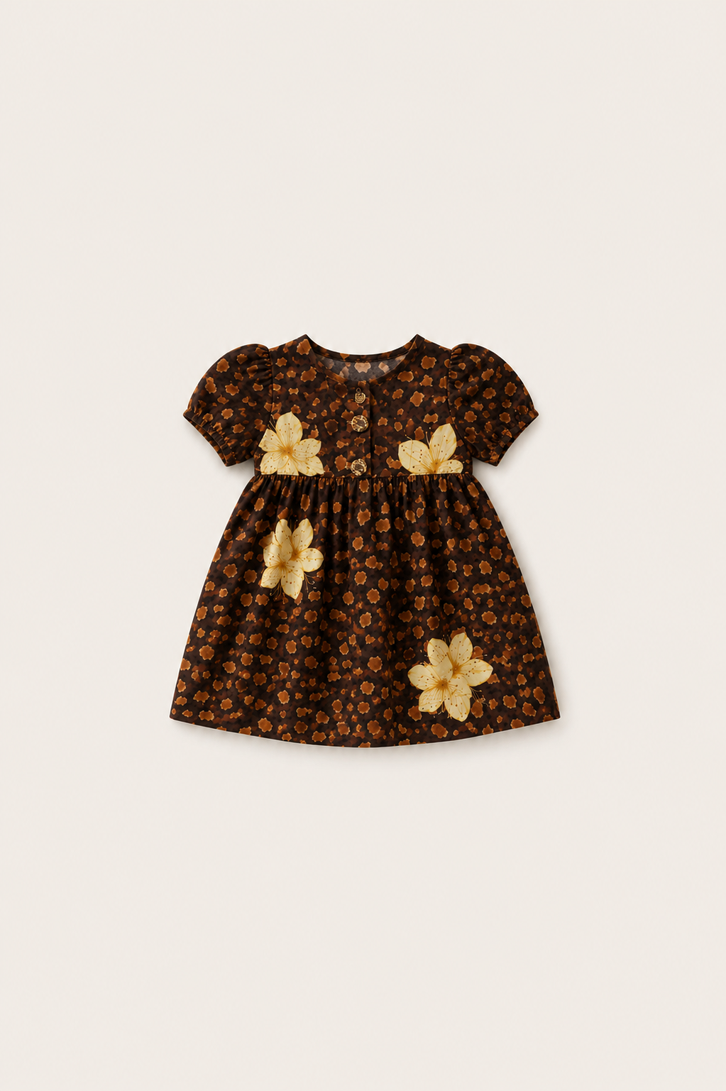 Vestido Infantil - Onça Floral | Anpô