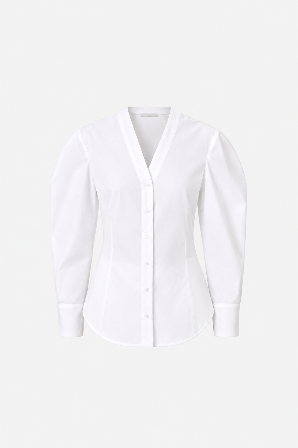 Blusa Decote V Manga Arco - Branco | Andrea Marques