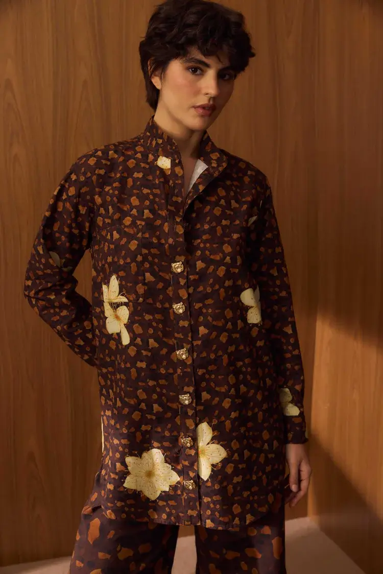 Camisa Maxi - Onça Floral | Anpô