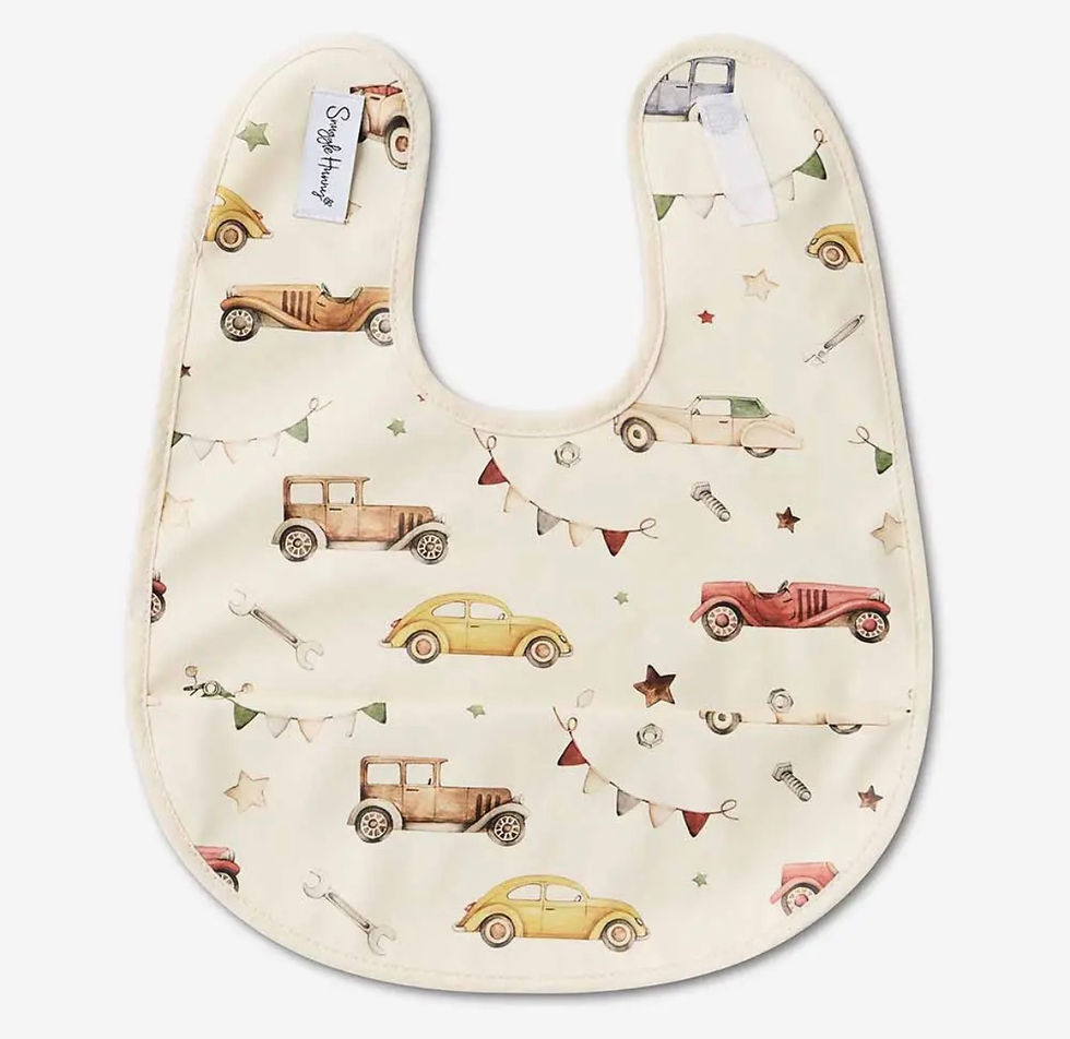 Thumbnail: Vintage Cars Bib | Snuggle Hunny