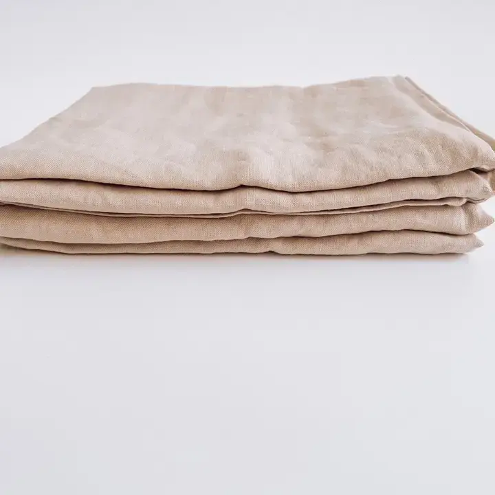 Pure French Linen Tea Towel - Light Clay