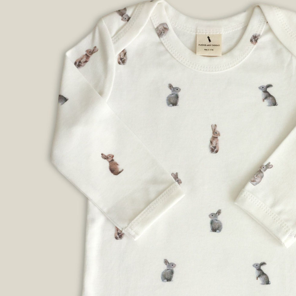 Thumbnail: Long sleeve Bodysuit - Bunny | Fledge & Thread