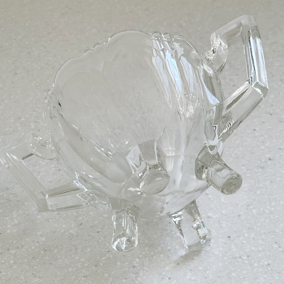 Thumbnail: Glass Trophy Handled Sugar Bowl