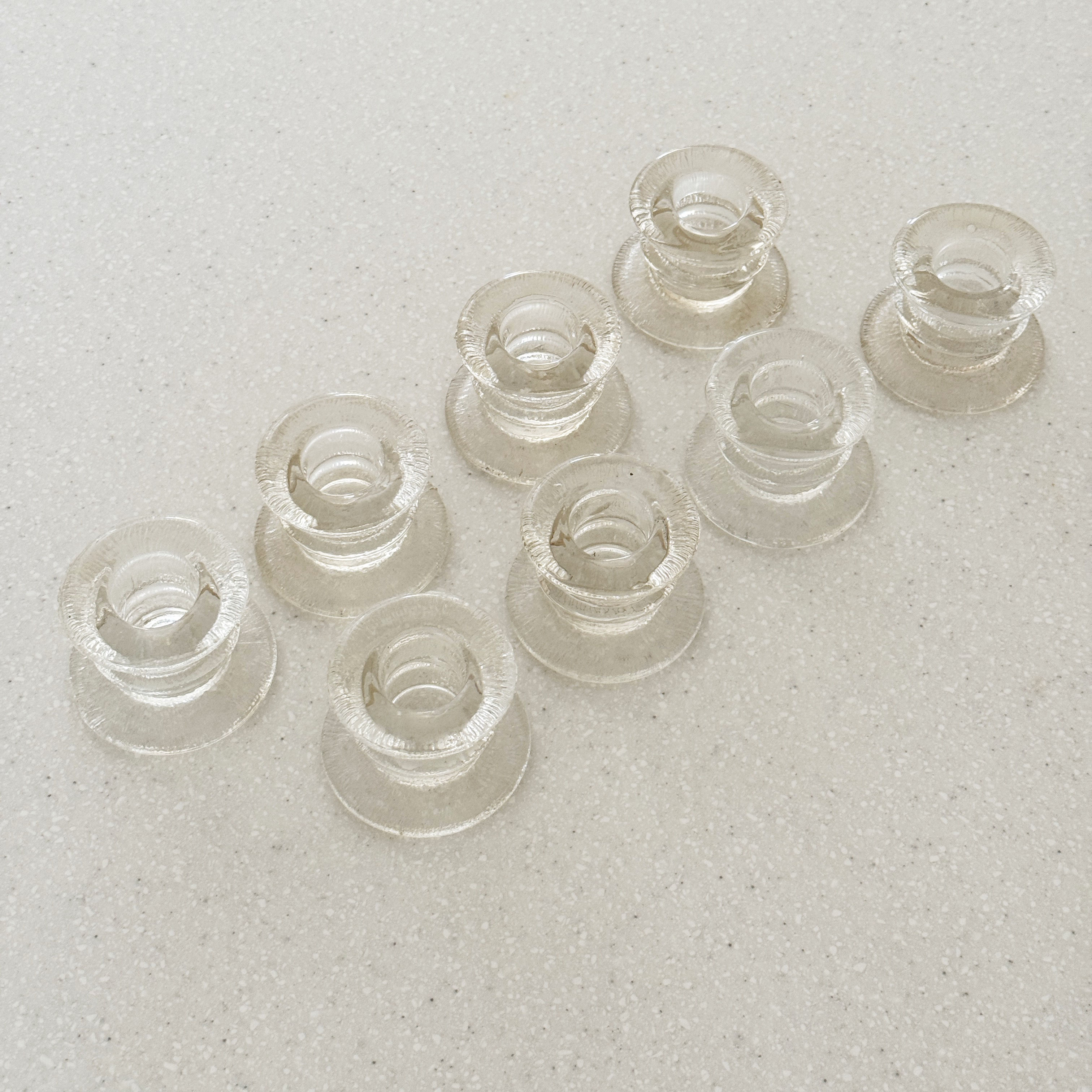 Glass Taper Candle Holders | Set of 8