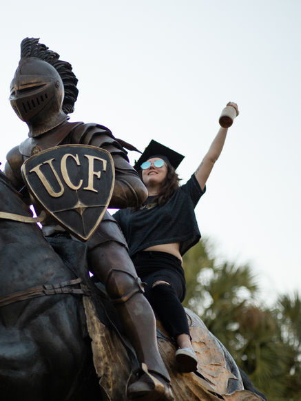 UCF Grad on the Charging Knight